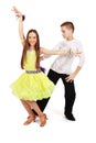 Boy and girl dancing ballroom dance Royalty Free Stock Photo