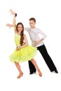 Boy and girl dancing ballroom dance Royalty Free Stock Photo