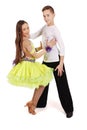 Boy and girl dancing ballroom dance Royalty Free Stock Photo