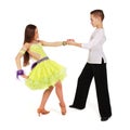 Boy and girl dancing ballroom dance Royalty Free Stock Photo