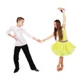 Boy and girl dancing ballroom dance Royalty Free Stock Photo