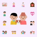 boy, girl, dog cartoon icon. family icons universal set for web and mobile Royalty Free Stock Photo