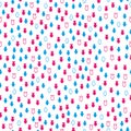 Boy and girl figures pink and blue repeating tile pattern