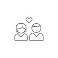 boy girl friendship outline icon. Elements of friendship line icon. Signs, symbols and vectors can be used for web, logo, mobile