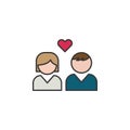 boy girl friendship outline icon. Elements of friendship line icon. Signs, symbols and vectors can be used for web, logo, mobile