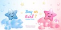 Boy or Girl invitation template vector illustration design Royalty Free Stock Photo