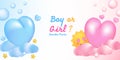 Boy or Girl invitation template vector illustration design. Royalty Free Stock Photo