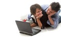 Boy and girl with laptop