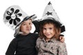 Boy and girl with nice hats