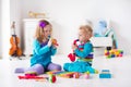 Boy and girl playing flute Royalty Free Stock Photo