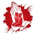 Boy and Girl Prayer, Christian praying ,Praise God Royalty Free Stock Photo