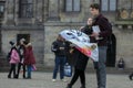 Boy And Girl Protesting At The Rebellion Extinction Demonstration On The Dam At 6-1-2020 Amsterdam The Netherlands 2020