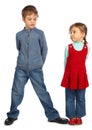 Boy with girl represent letter N Royalty Free Stock Photo