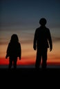 Boy and Girl - Sunset at the Beach