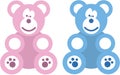 Boy and Girl Teddy Bears Royalty Free Stock Photo