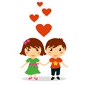 Boy and girl valentine day