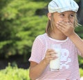 Boy with a glass of milk Royalty Free Stock Photo
