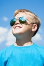 Boy in glasses Sun Protection Royalty Free Stock Photo