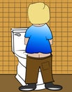 Boy going pee Royalty Free Stock Photo
