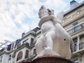 Boy with Goose fountain statue in San Sebastian Royalty Free Stock Photo