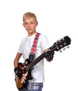 Boy with guitar Royalty Free Stock Photo