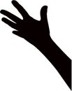 A boy hand, body part silhouette vector