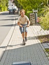 Boy has fun scating Royalty Free Stock Photo