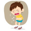 Boy have stomach ache Royalty Free Stock Photo
