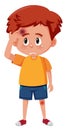 A boy having bruise on head Royalty Free Stock Photo