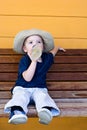 Boy having a Drink of Water Royalty Free Stock Photo