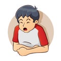 Boy Having a Stomach Problem Royalty Free Stock Photo