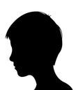 A boy body part black color silhouette vector