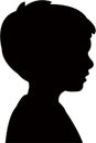 A boy head silhouette vector