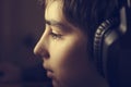 Boy with headphones