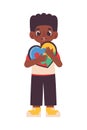 boy with heart puzzles