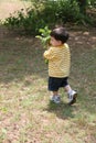 Boy Helping Grandpa In The Garden Royalty Free Stock Photo