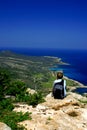 Boy hiking on the Akamas