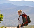 Boy hiking Royalty Free Stock Photo
