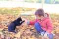 Boy and his cat Royalty Free Stock Photo