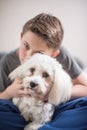 Boy with his dog