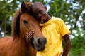 A boy and his horse Royalty Free Stock Photo