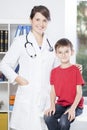 Boy and his pediatrician