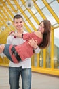 Boy hold girl Royalty Free Stock Photo