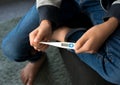 A boy Holding a digital Thermometer