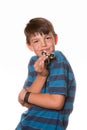 Boy Holding Fidget Spinner