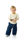 Boy holding phone