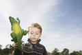 Boy Holding Toy Dinosaur Royalty Free Stock Photo