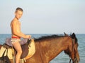 Boy on horseback