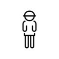 Black line icon for Boy, bloke and lad