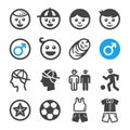 Boy icon set Royalty Free Stock Photo
